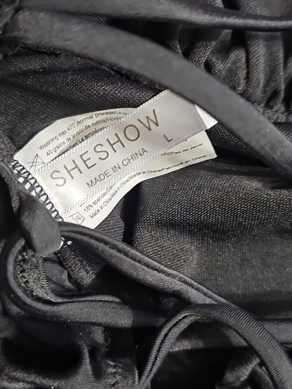 Sheshow Sleek Black One-Piece Swimsuit - Picture 3 of 3